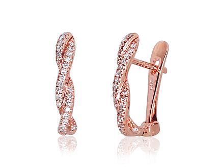 Ohrringe aus Rotgold mit Diamanten