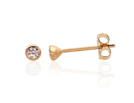 Yellow gold earrings with zirconias
