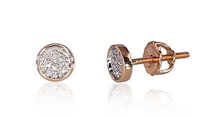 Ohrringe aus Rotgold mit Diamanten