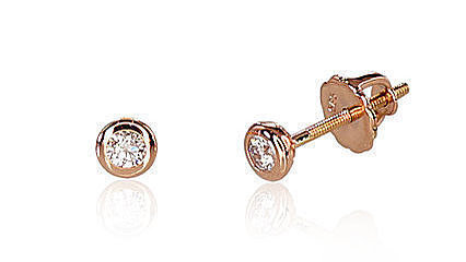 Ohrringe aus Rotgold mit Diamanten
