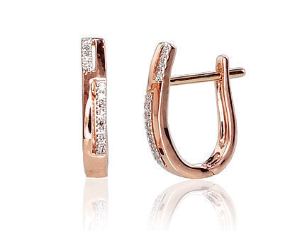 Ohrringe aus Rotgold mit Diamanten