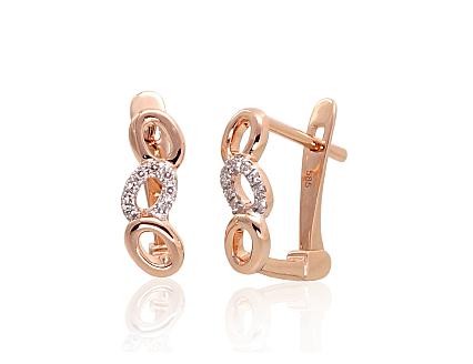 Ohrringe aus Rotgold mit Diamanten