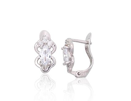 Серьги из серебра с цирконами