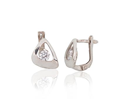 Silver earrings with zirconias