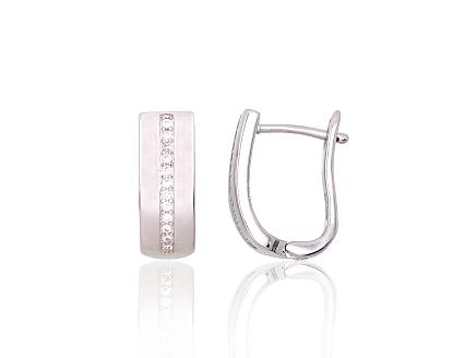 Silver earrings with zirconias