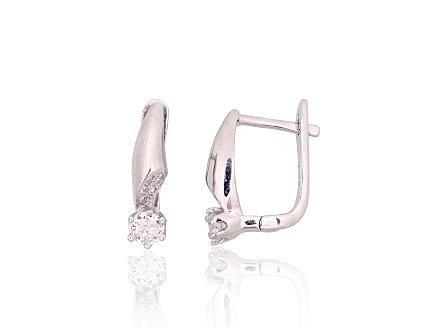 Silver earrings with zirconias
