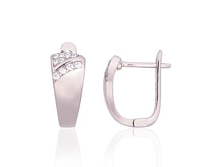Silver earrings with zirconias