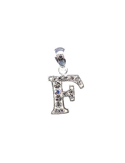 Silver pendant with crystals