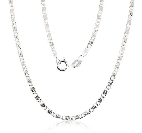 Sudraba ķēdīte "Gliemezis 2.1 mm"