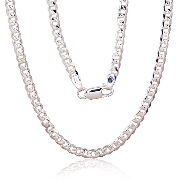 Sudraba ķēdīte "Kartjē 4 mm"