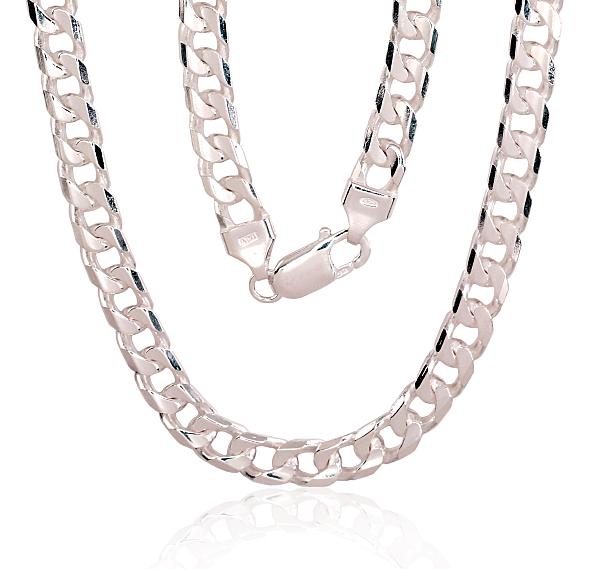 Sudraba ķēdīte "Kartjē 6 mm"