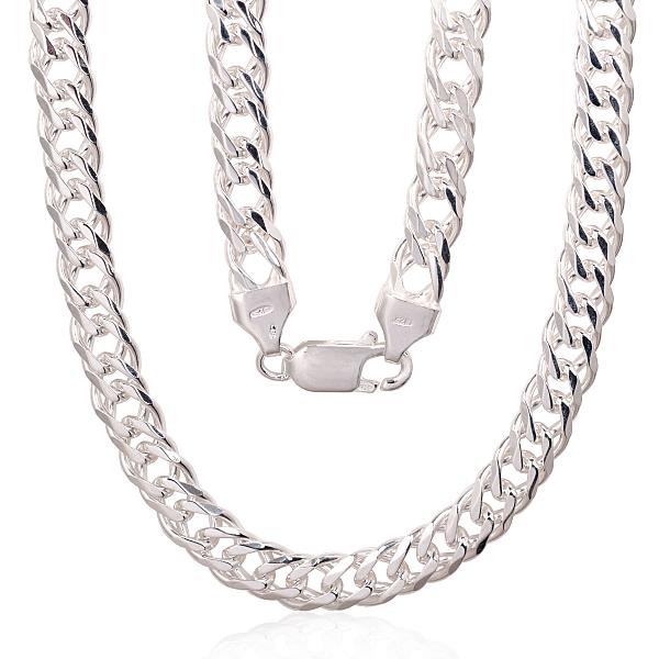 Sudraba ķēdīte "Dubultais rombs 6 mm"